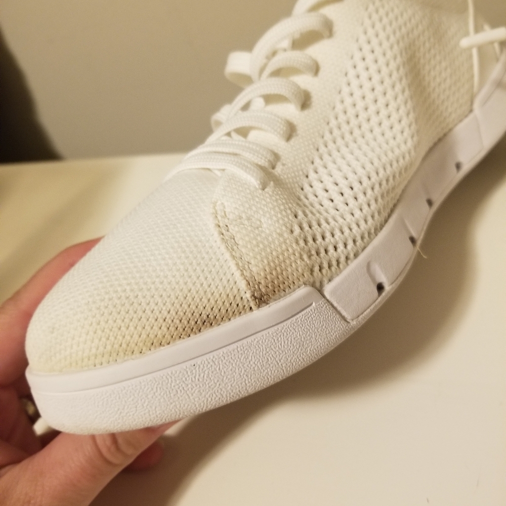 SWIMS Mens White Mesh Sneakers Size 9 - Picture 4 of 6